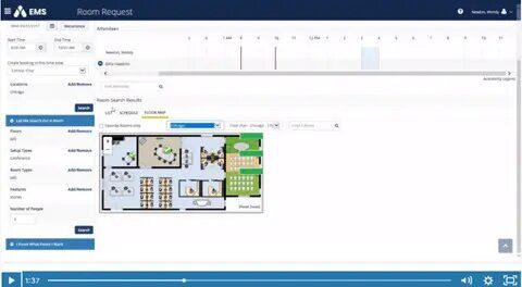 Floor plans in hot desk booking software