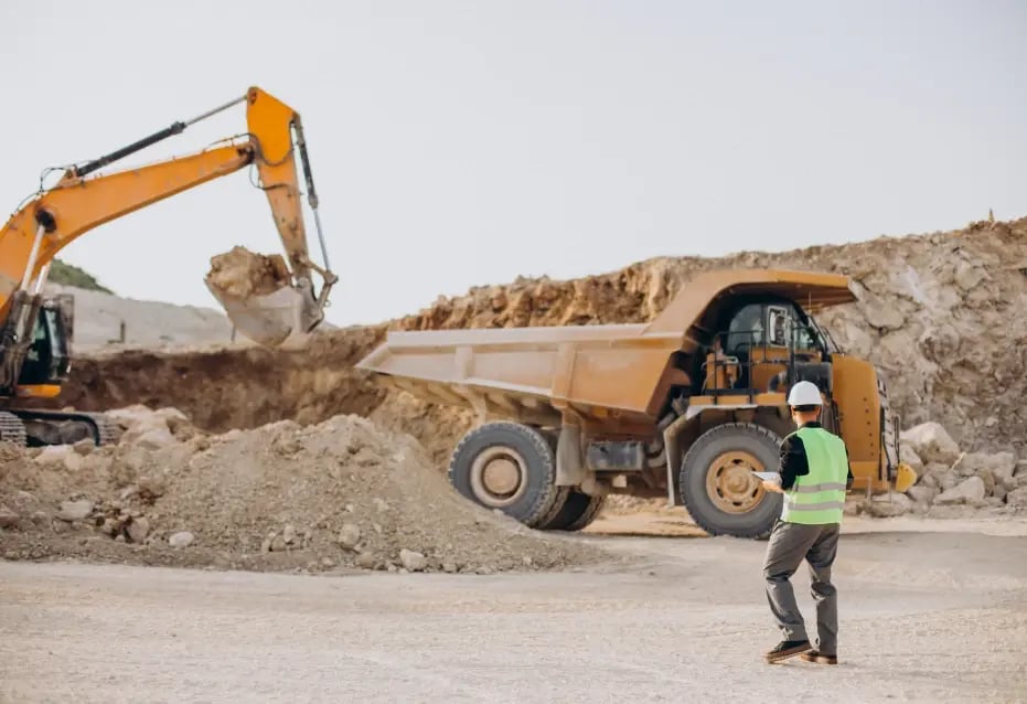 Man at a mining site