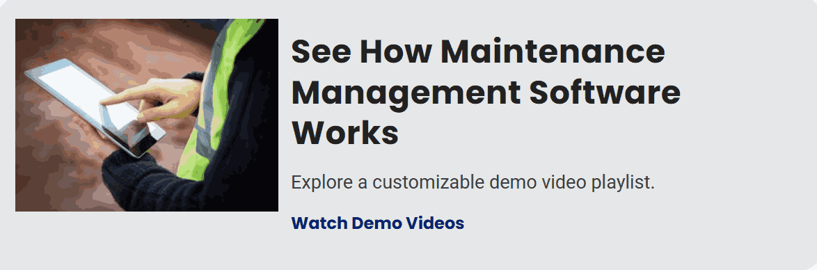 See How Maintenance Management Software Works