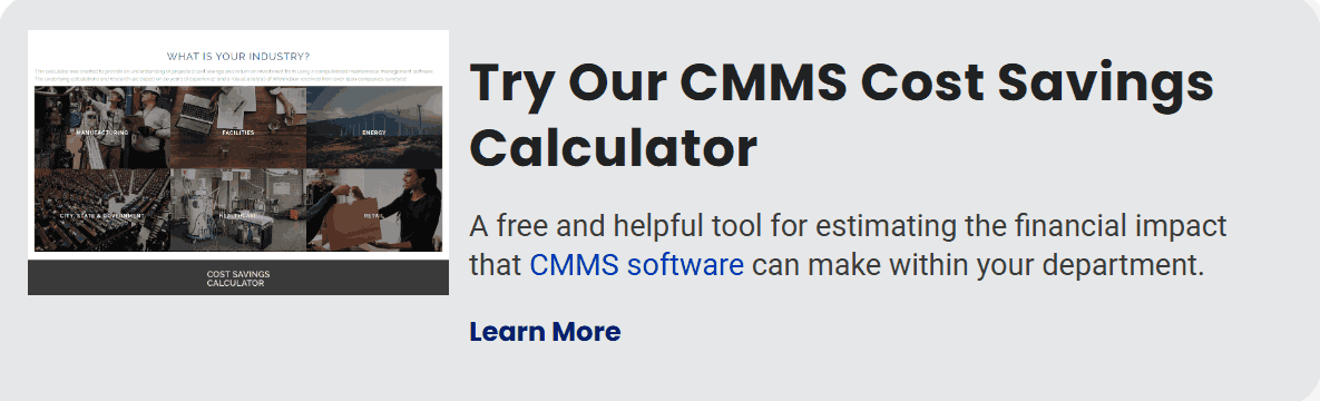 Try Our CMMS Cost Savings Calculator