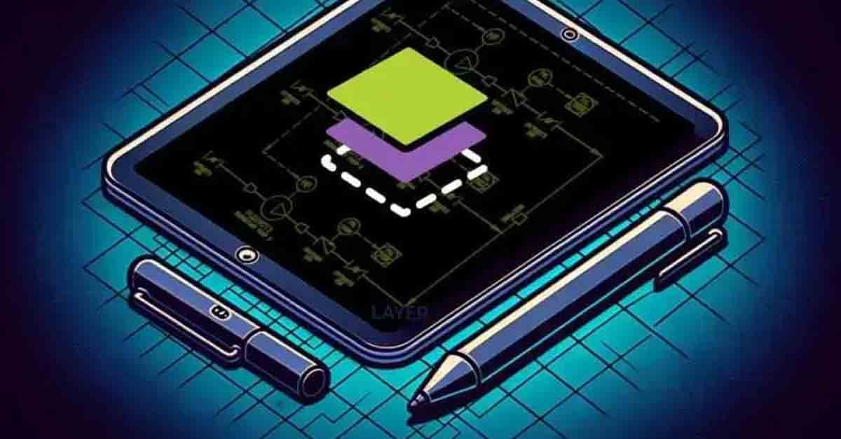 Tablet with schematic diagram